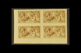 1915  2s6d Pale Yellow- Brown IMPERF COLOUR TRIAL On Gummed, Watermarked Paper. A BLOCK OF FOUR From The Lower- Left Cor - Ohne Zuordnung