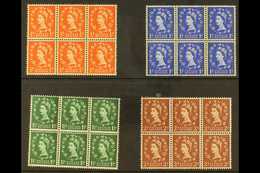 1959  ½d To 4½d Complete Set Of The Phosphor Graphite Issue (2 Watermarks), SG 599/609 As Never Hinged Mint Blocks Of 6, - Altri & Non Classificati