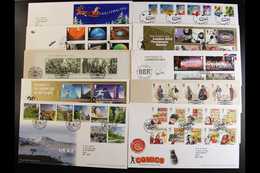 2012 COMPLETE YEAR SET  For All Commemorative Sets And Miniature Sheets (no "Post & Go") On Illustrated FDC's, Tied By B - FDC