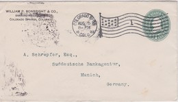 USA 1899 ENTIER POSTAL LETTRE DE COLORADO SPRINGS - ...-1900
