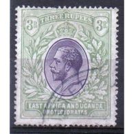 East Africa And Uganda Protectorate 3 Rupees Fine Used Stamp. - Protectorats D'Afrique Orientale Et D'Ouganda