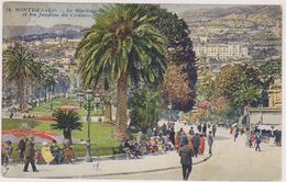 MONACO,Monté Carlo,PRINCIPATU DE MUNEGU,IL  Y A 100 ANS,PARC,HABITANT DE L 'EPOQUE,CHIEN - Autres & Non Classés