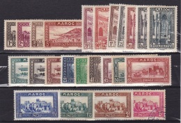 Maroc  N° 128* à 149* Sauf N°146 Obl - Unused Stamps