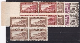 Maroc  N° 128(*) à 131(*) En Bloc De 4 - Unused Stamps