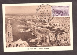 Algérie - 1956 - CM "La Ville Et Le Port D'Oran" - Maximum Cards