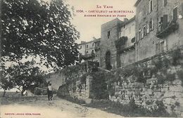 CARTE POSTALE ORIGINALE ANCIENNE : CASTELNAU DE MONTMIRAIL LES ANCIENS REMPARTS LA PORTE  ANIMEE  TARN (81) - Castelnau De Montmirail