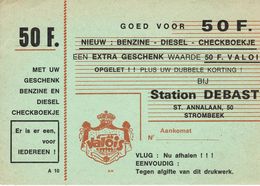 STROMBEEK-BEVER-STATION DEBAST-DRUKWERG-BENZINE-DIESEL-VALOIS-bon De Réduction Essence - Grimbergen