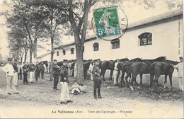 La Valbonne (Ain) - Train Des Equipages, Le Pansage Des Chevaux - Edition Gaudibert - Casernes