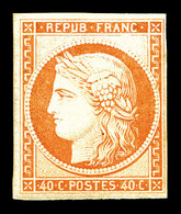 * N°5g, 40c Orange, Impression De 1862, TB (certificat)   Qualité: *   Cote: 800 Euros - 1849-1850 Ceres