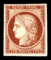 * N°6a, 1f Carmin Clair Impression Fine, Très Belle Nuance 'chaude', Grande Fraîcheur. SUPERBE. R.R. (signé Brun/certifi - 1849-1850 Cérès
