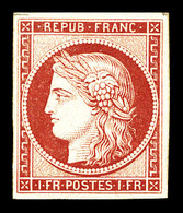 ** N°6f, 1f Carmin, Impression De 1862, Fraîcheur Postale. SUP (certificat)   Qualité: ** - 1849-1850 Cérès