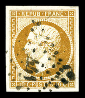 O N°9, 10c Bistrejaune, Restauré   Qualité: O   Cote: 750 Euros - 1852 Luigi-Napoleone