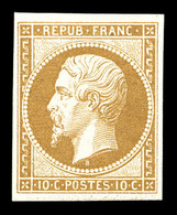 ** N°9e, 10c Bistre, Impression De 1862, Fraîcheur Postale, SUP (certificat)   Qualité: ** - 1852 Luigi-Napoleone