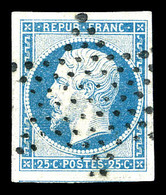 O N°10, 25c Bleu, Oblitération étoile, Belles Marges, Pièce Choisie. SUP (signé Brun)   Qualité: O - 1852 Luigi-Napoleone