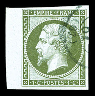 O N°11, 1c Olive, Bdf Latéral. TTB (signé Brun)   Qualité: O - 1853-1860 Napoléon III