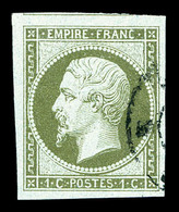 O N°11, 1c Olive, Grandes Marges, Trois Voisins. SUP (signé Margues)   Qualité: O - 1853-1860 Napoléon III.