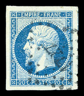 O N°14Ad, 20c Bleu Sur Vert Type I, Belles Marges. TTB (signé Brun)   Qualité: O - 1853-1860 Napoleon III