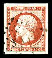 O N°17A, 80c Carmin, Très Grandes Marges, Pièce Choisie. SUP   Qualité: O - 1853-1860 Napoléon III.