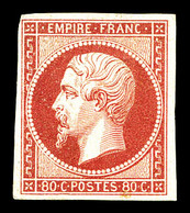 * N°17B, 80c Rose, Très Jolie Pièce. SUP. R. (signé Brun/certificat)   Qualité: *   Cote: 3800 Euros - 1853-1860 Napoleon III