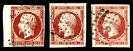 O N°17, 80c Empire, 3 Exemplaires TTB   Qualité: O - 1853-1860 Napoléon III