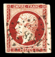 O N°18, 1F Carmin, Des Défauts Mais Belles Présentation (signé Calves/certificats)   Qualité: O   Cote: 3400 Euros - 1853-1860 Napoléon III.