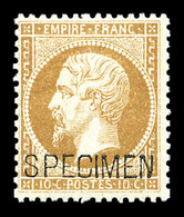 ** N°21c, 10c Bistre Surchargé 'SPECIMEN', Fraîcheur Postale, TTB (signé/certificat)   Qualité: ** - 1862 Napoléon III