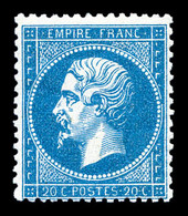 ** N°22a, 20c Bleu Foncé, Fraîcheur Postale. SUP (signé/certificat)   Qualité: ** - 1862 Napoleone III