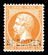 * N°23d, 40c Orange Surchargé 'SPECIMEN', Frais. TTB (certificat)   Qualité: *   Cote: 1300 Euros - 1862 Napoleon III