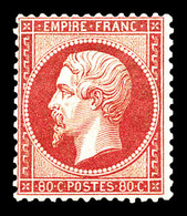 * N°24, 80c Rose. TB (signé Calves/certificat)   Qualité: *   Cote: 2300 Euros - 1862 Napoleon III