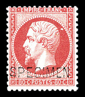 ** N°24d, 80c Rose Surchargé 'SPECIMEN', Fraîcheur Postale. SUP (signé Calves/certificat)   Qualité: ** - 1862 Napoleon III