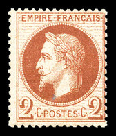 ** N°26A, 2c Rougebrun Type I, TB   Qualité: ** - 1863-1870 Napoleone III Con Gli Allori