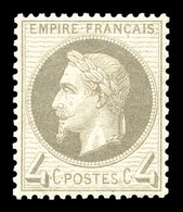 * N°27B, 4c Gris Type II, Fraîcheur Postale, Très Bon Centrage, Quasi **. SUP (certificat)   Qualité: * - 1863-1870 Napoleone III Con Gli Allori