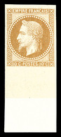 ** N°28Aa, 10c Bistre Impression De Rothschild Bdf Inférieur, Fraîcheur Postale. SUP (certificat)   Qualité: ** - 1863-1870 Napoléon III Lauré