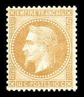 ** N°28B, 10c Bistre Type II, Fraîcheur Postale. SUP (certificat)   Qualité: ** - 1863-1870 Napoléon III. Laure
