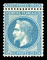 ** N°29B, 20c Bleu Type II, Très Bon Centrage, Fraîcheur Postale, SUP (certificat)   Qualité: ** - 1863-1870 Napoleone III Con Gli Allori