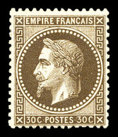 * N°30, 30c Brun, Très Frais. SUP (signé Brun/certificat)   Qualité: *   Cote: 1200 Euros - 1863-1870 Napoleon III With Laurels