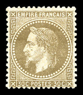 * N°30a, 30c Brunclair, Très Fraîs. SUP (signé Brun/certificat)   Qualité: *   Cote: 1200 Euros - 1863-1870 Napoleon III With Laurels