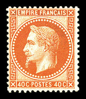 * N°31, 40c Orange. TTB (signé Brun/certificat)   Qualité: *   Cote: 1750 Euros - 1863-1870 Napoléon III. Laure