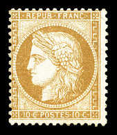 ** N°36, 10c Bistrejaune, TB (signé Brun/Calves/certificat)   Qualité: ** - 1870 Siège De Paris