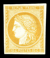 * N°36c, Granet, 10c Bistrejaune Non Dentelé. TTB (signé/certificat)   Qualité: *   Cote: 450 Euros - 1870 Siège De Paris