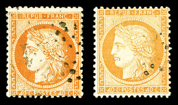 O N°38d, 4 Retouchés: 2 Exemplaires, Orange Et Orangepâle. TB   Qualité: O   Cote: 400 Euros - 1870 Siege Of Paris