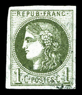 O N°39Ab, 1c Olivefoncé Report 1. TB (signé Scheller)   Qualité: O   Cote: 350 Euros - 1870 Bordeaux Printing