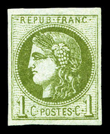 ** N°39B, 1c Olive Rep 2, Fraîcheur Postale. SUP   Qualité: ** - 1870 Emissione Di Bordeaux