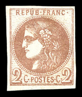* N°40A, 2c Chocolat Clair Rep I. TTB (certificat)   Qualité: *   Cote: 1650 Euros - 1870 Bordeaux Printing