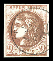 O N°40Aa, 2c Chocolat Report 1. TTB (certificat)   Qualité: O   Cote: 1500 Euros - 1870 Ausgabe Bordeaux