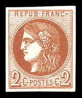 * N°40B, 2c Brunrouge Rep 2, TB   Qualité: *   Cote: 360 Euros - 1870 Bordeaux Printing