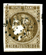 O N°47d, 30c Brunfoncé, Jolie Marges. TTB (signé Calves)   Qualité: O   Cote: 350 Euros - 1870 Bordeaux Printing