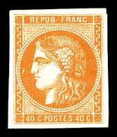 * N°48i, 40c Orange Clair, Frais. TB (signé Calves/certificats)   Qualité: *   Cote: 650 Euros - 1870 Emission De Bordeaux