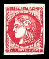 * N°49, 80c Rose, Jolie Pièce. TTB (certificat)   Qualité: *   Cote: 725 Euros - 1870 Bordeaux Printing