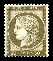 ** N°56a, 30c Brun Foncé, Très Bon Centrage, Fraîcheur Postale. SUP (signé/certificat)   Qualité: ** - 1871-1875 Cérès